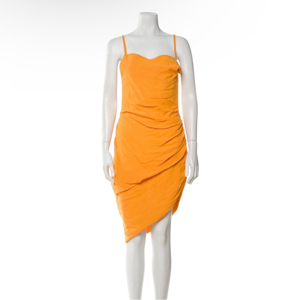 Jacquemus Saudade Draped Dress in Orange